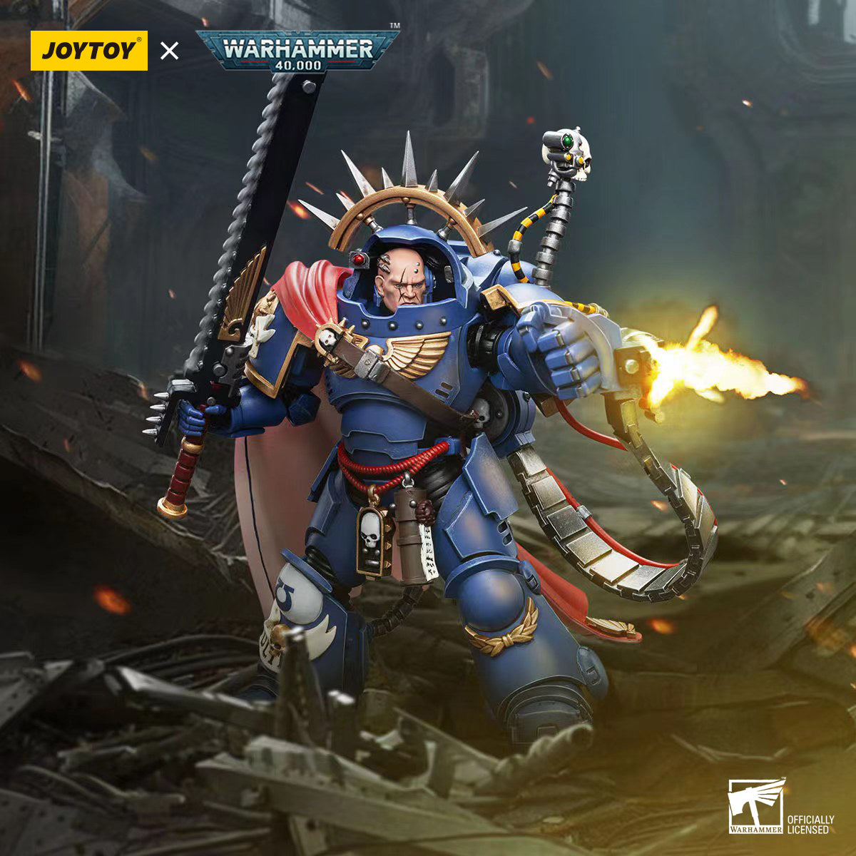 JOYTOY x Warhammer Ultramarines Captain in Gravis Armour