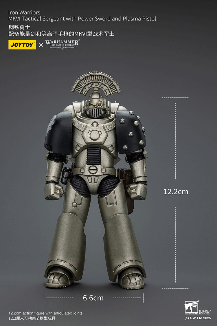 Iron Warriors MKVI Tactical Sergeant with Power Sword and Plasma Pistol