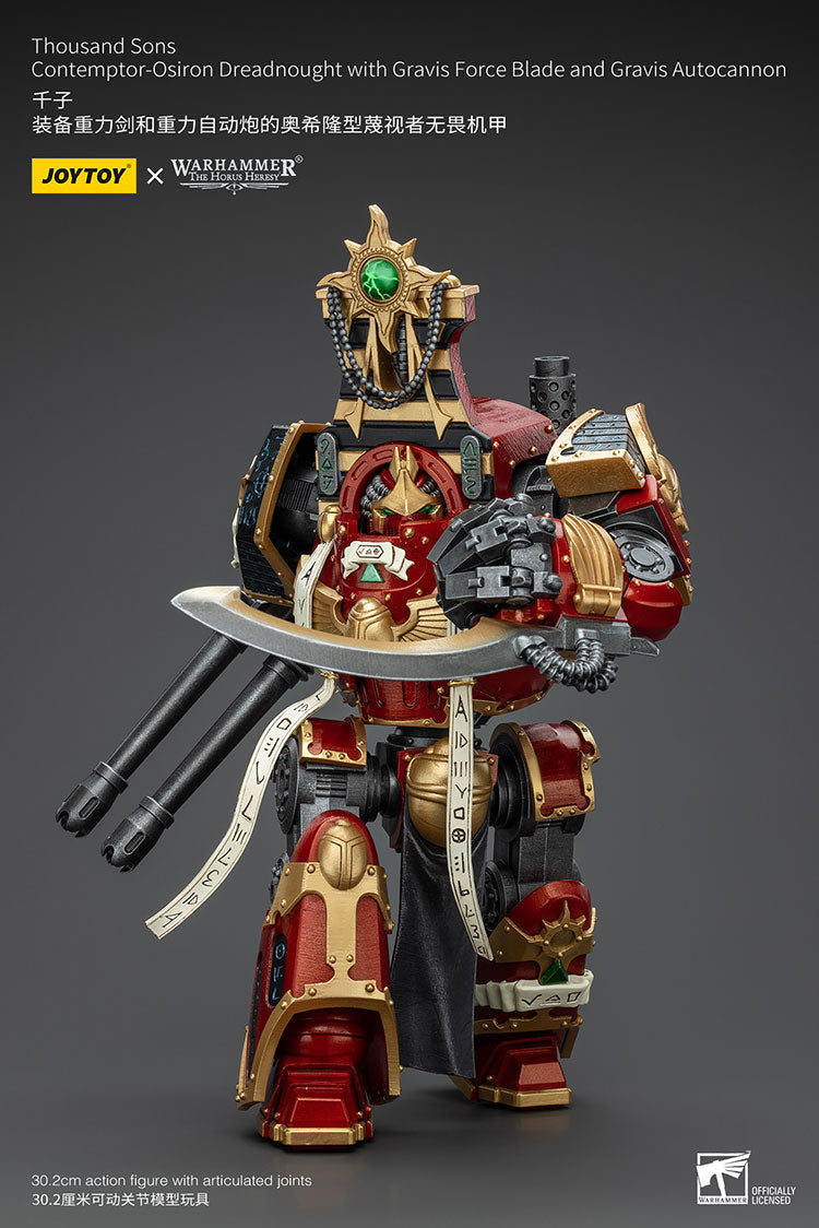 Thousand Sons Contemptor-Osiron Dreadnought with Gravis Force Blade and Gravis Autocannon