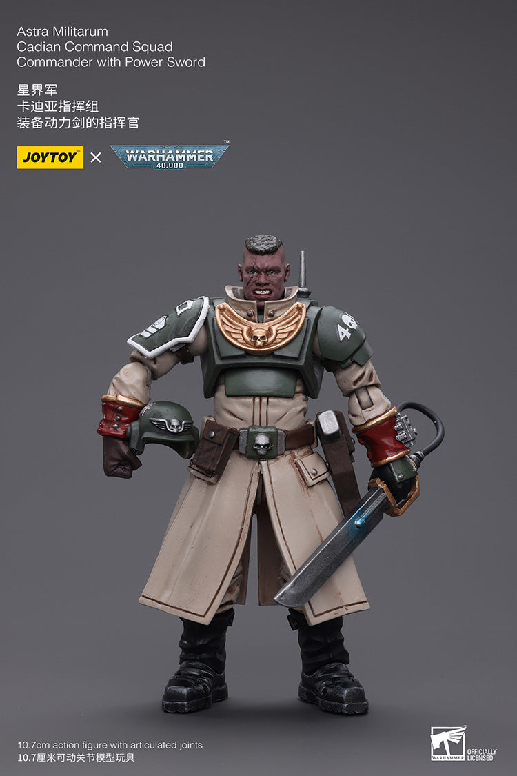 Astra Militarum Cadian Command Squad Commander with Power Sword