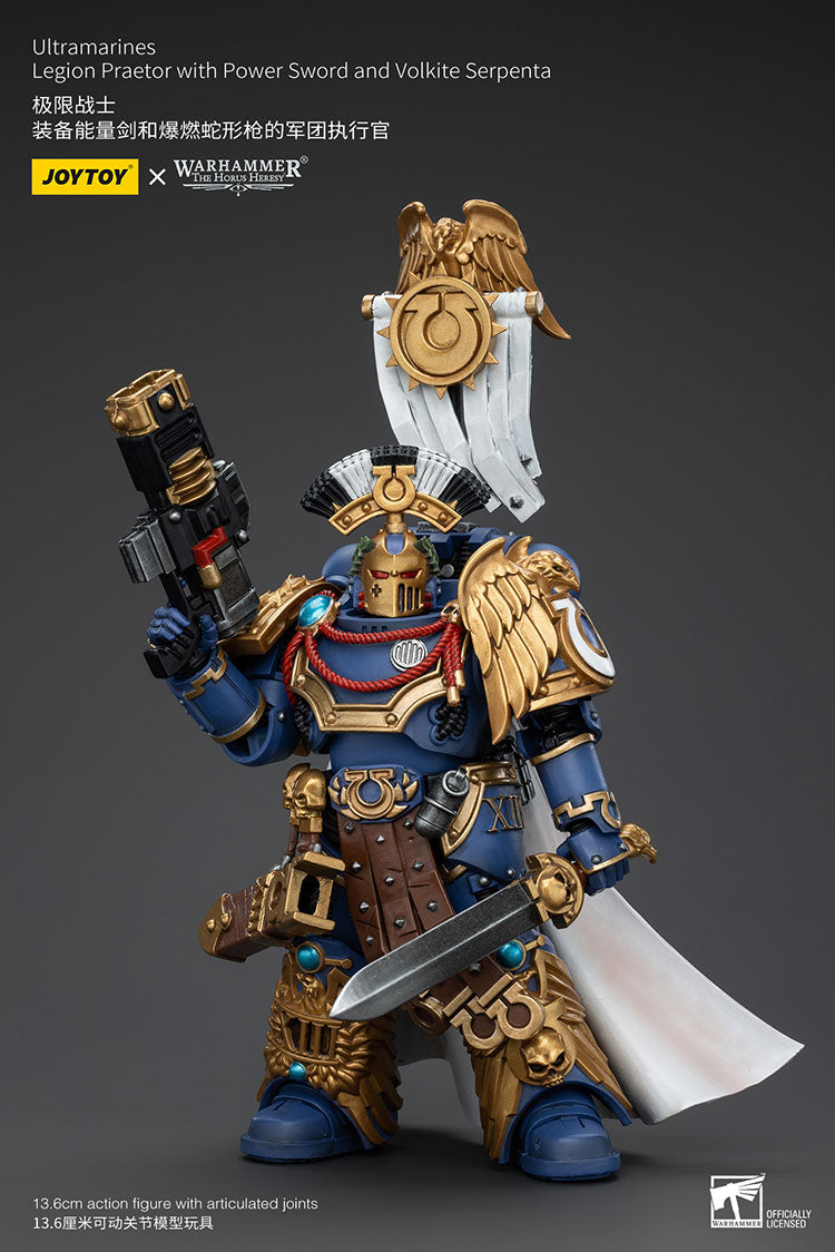 Ultramarines Legion Praetor with Power Sword and Volkite Serpenta