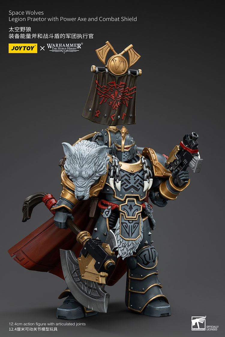 Space Wolves Legion Praetor with Power Axe and Combat Shield
