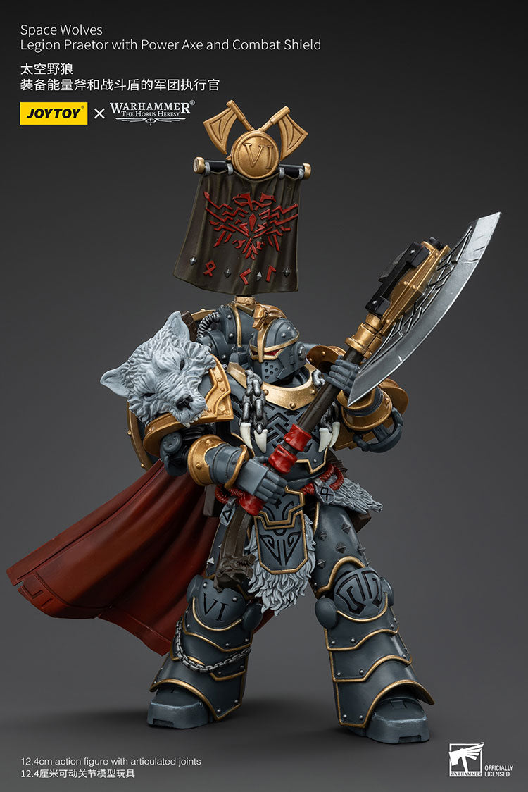 Space Wolves Legion Praetor with Power Axe and Combat Shield