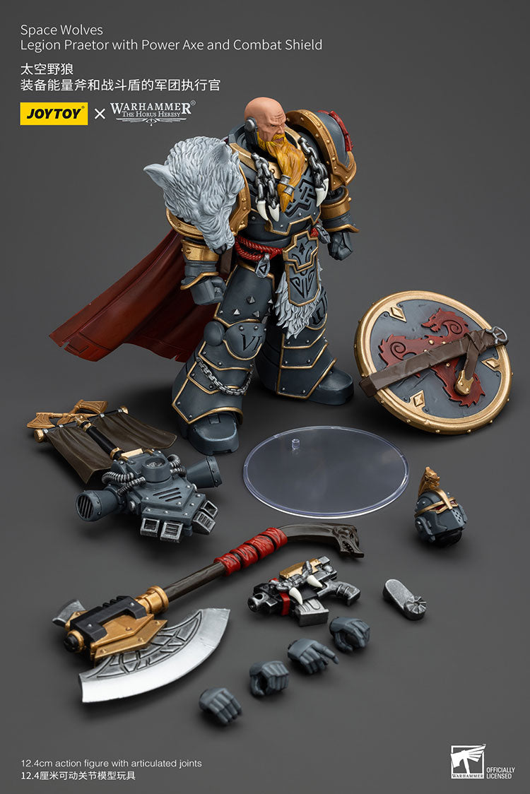 Space Wolves Legion Praetor with Power Axe and Combat Shield