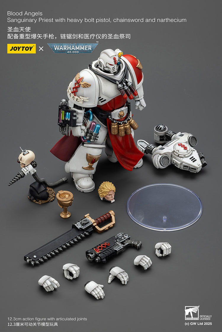 Blood Angels Sanguinary Priest with heavy bolt pistol, chainsword and narthecium