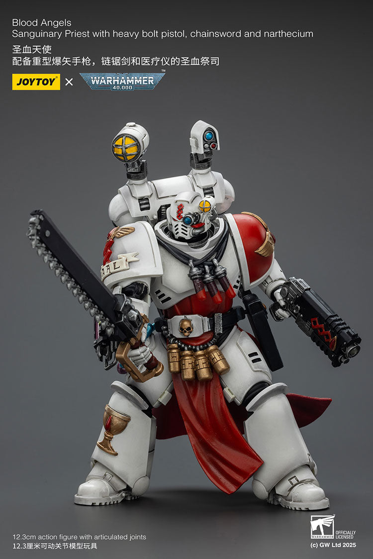 Blood Angels Sanguinary Priest with heavy bolt pistol, chainsword and narthecium