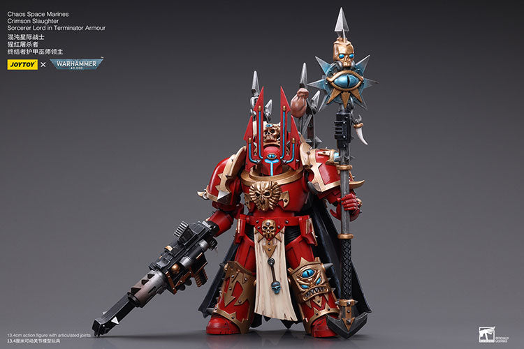 Chaos Space Marines Crimson Slaughter Sorcerer Lord in Terminator Armour