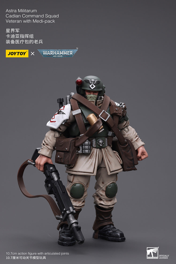 Astra Militarum Cadian Command Squad Veteran with Medi-pack
