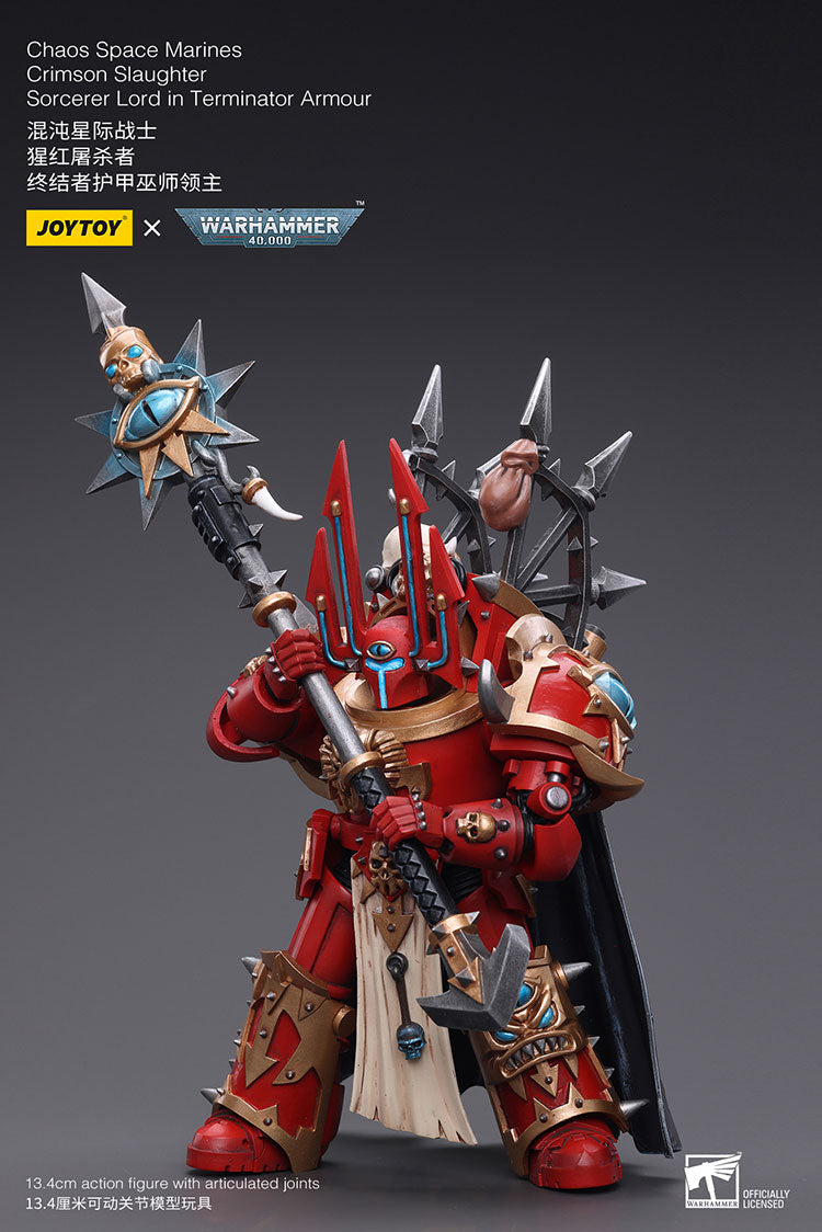 Chaos Space Marines Crimson Slaughter Sorcerer Lord in Terminator Armour