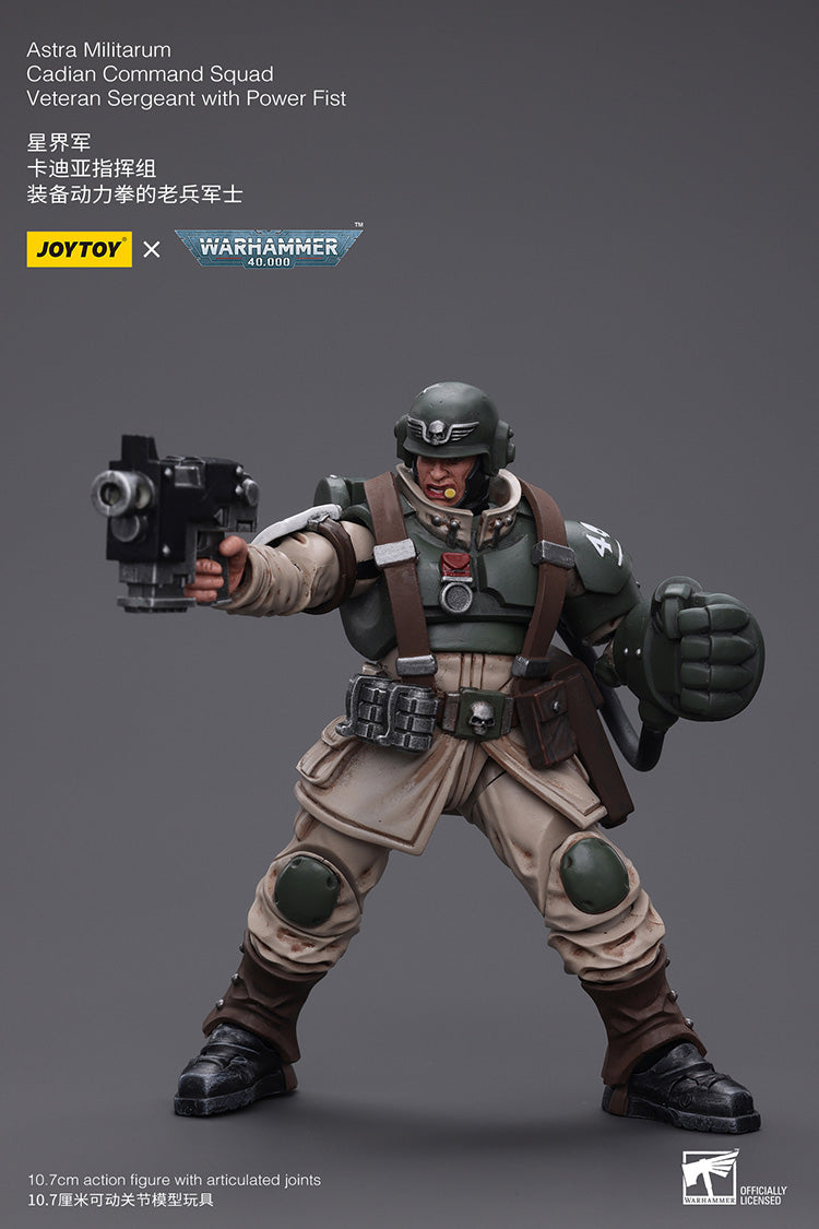 Astra Militarum Cadian Command Squad Veteran with Power Fist