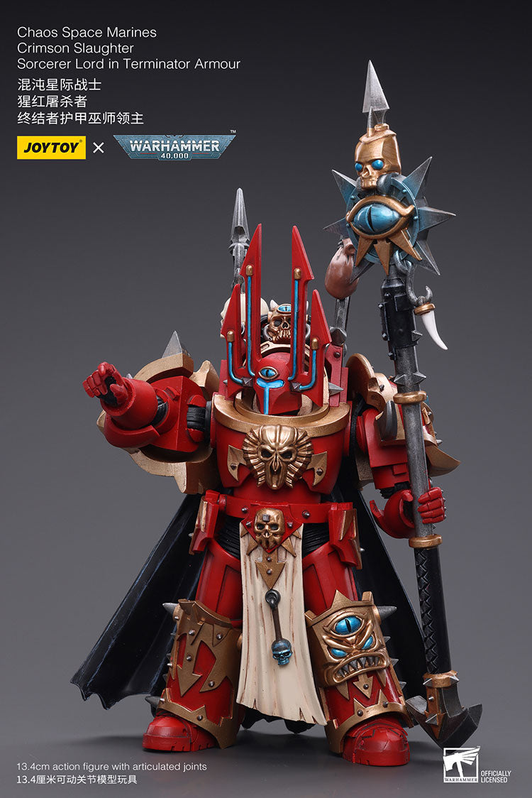 Chaos Space Marines Crimson Slaughter Sorcerer Lord in Terminator Armour