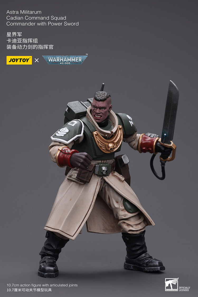 Astra Militarum Cadian Command Squad Commander with Power Sword