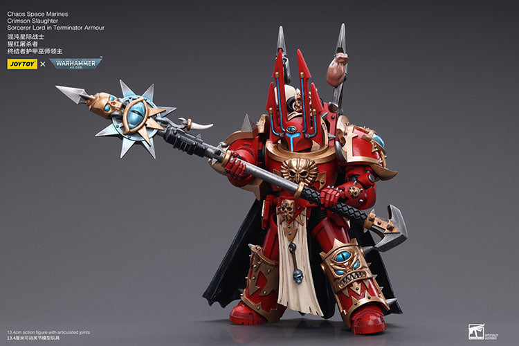 Chaos Space Marines Crimson Slaughter Sorcerer Lord in Terminator Armour