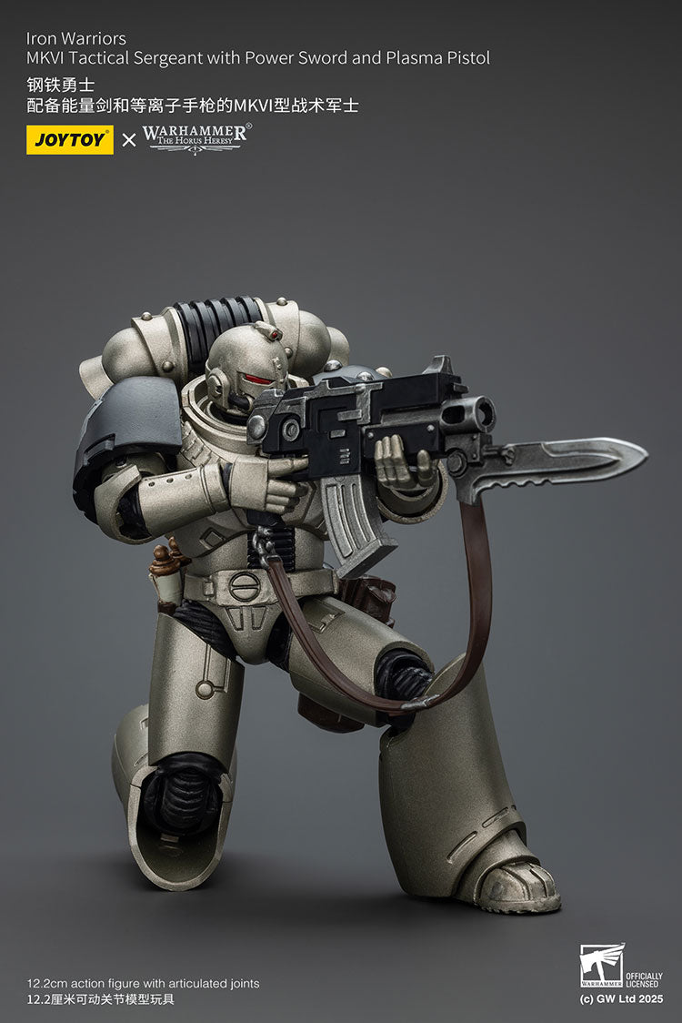 Iron Warriors MKVI Tactical Sergeant with Power Sword and Plasma Pistol
