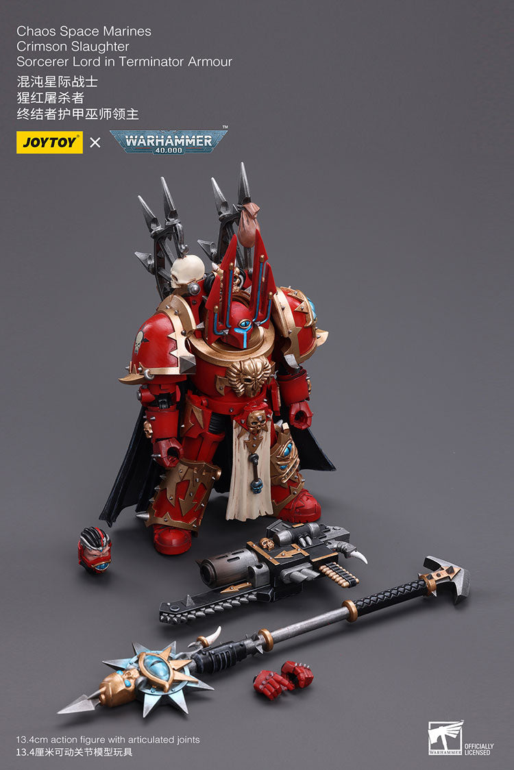 Chaos Space Marines Crimson Slaughter Sorcerer Lord in Terminator Armour