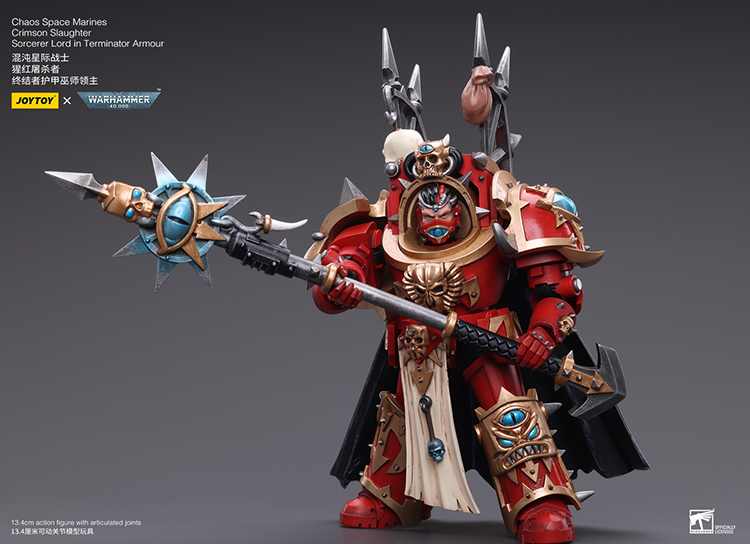 Chaos Space Marines Crimson Slaughter Sorcerer Lord in Terminator Armour