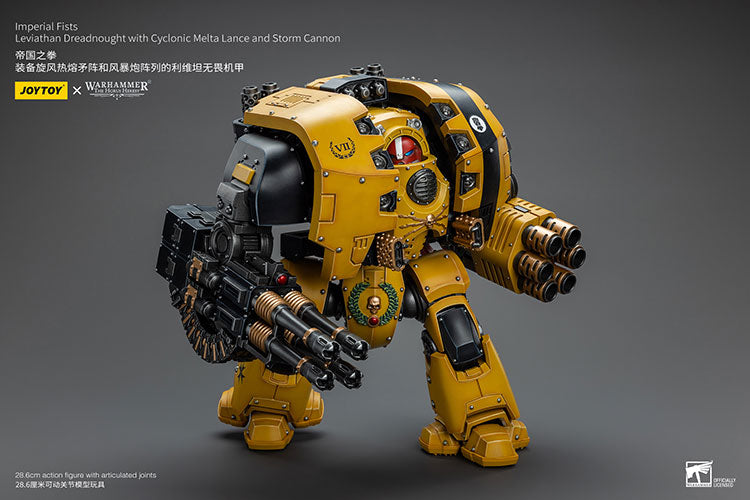 Imperial Fists Leviathan Dreadnought with Cyclonic Melta Lance and Storm Cannon