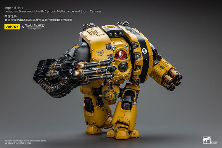 Imperial Fists Leviathan Dreadnought with Cyclonic Melta Lance and Storm Cannon