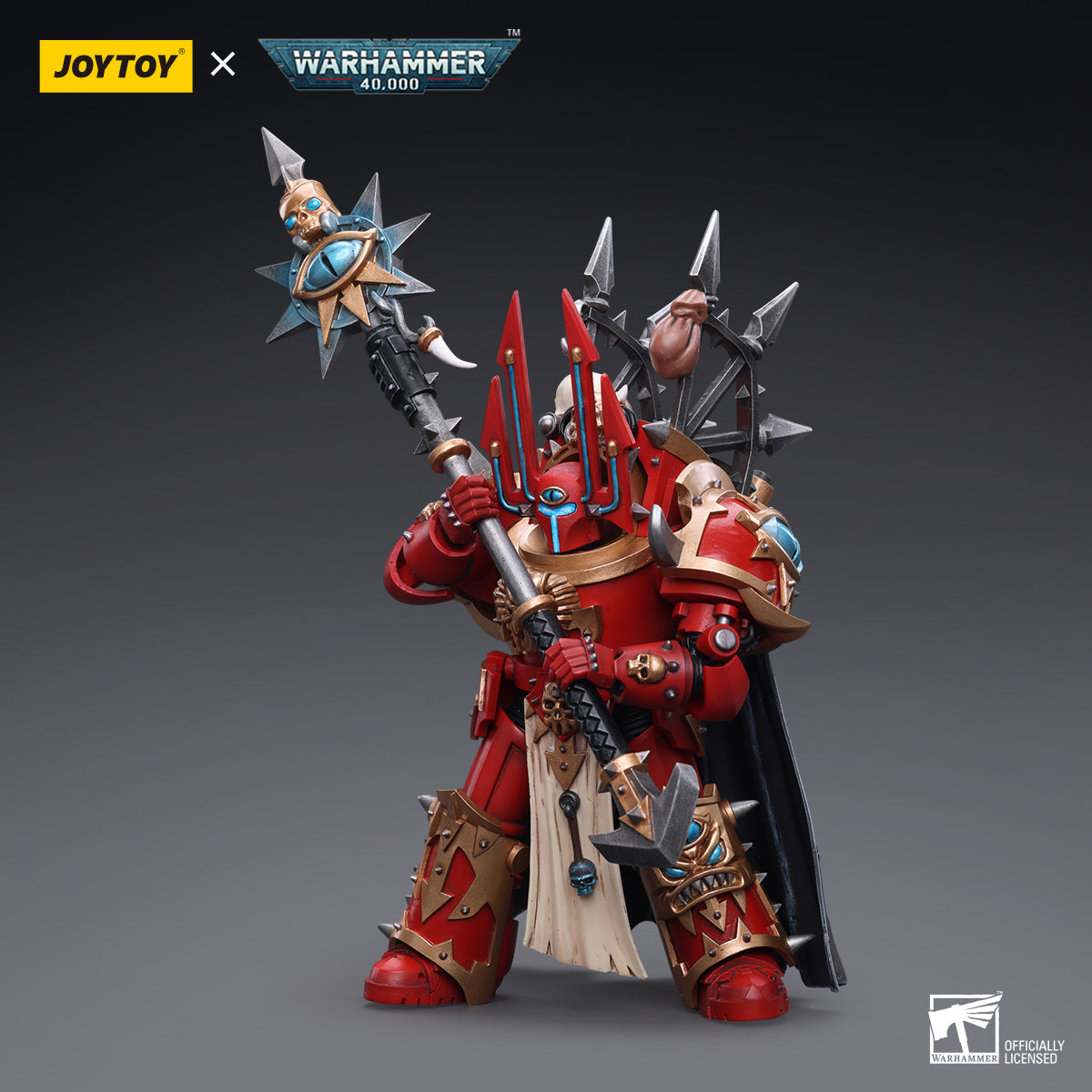 JOYTOY x WARHAMMER Chaos Space Marines Crimson Slaughter Sorcerer Lord in Terminator Armour