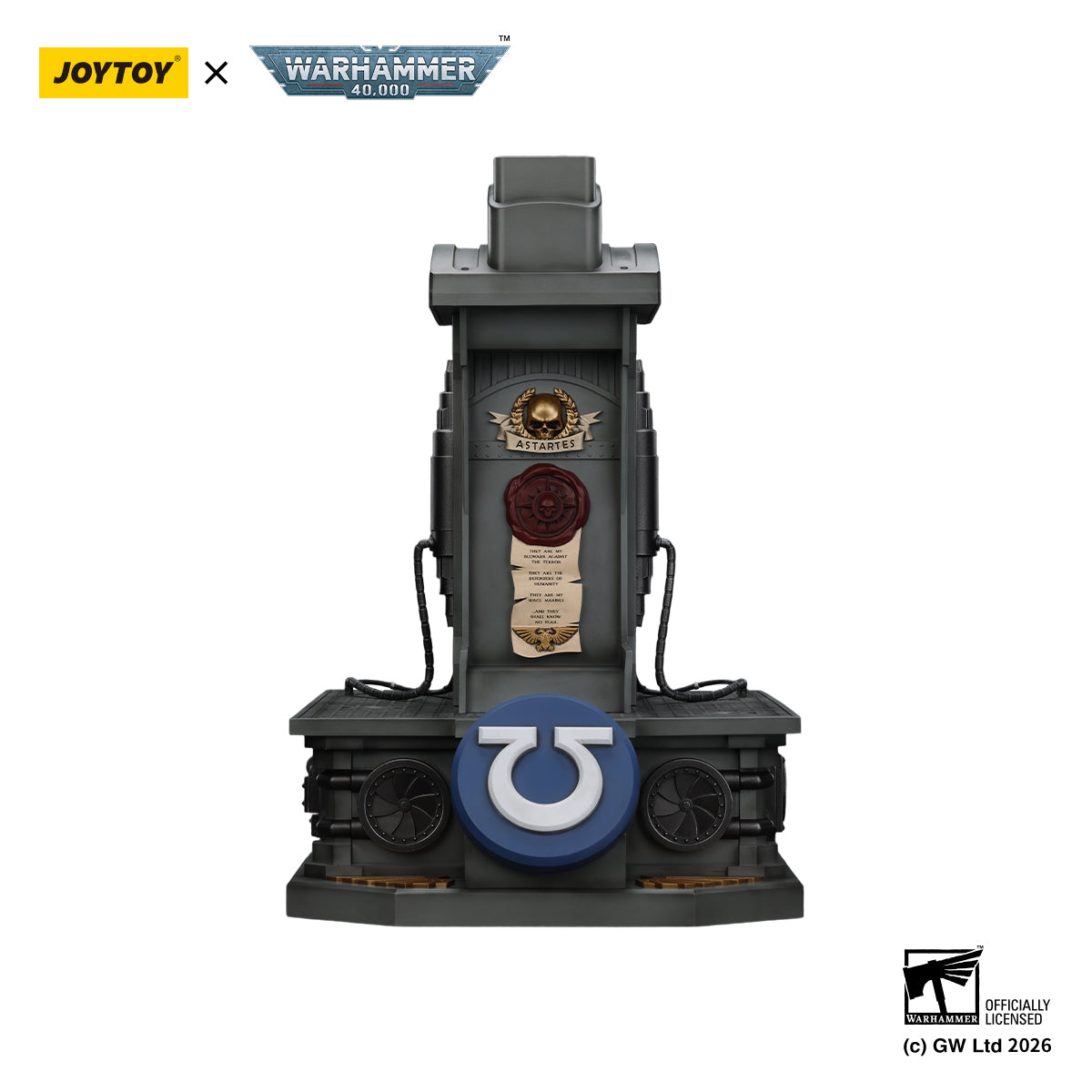 Ultramarines Captain MkX Helmet & Display Stand