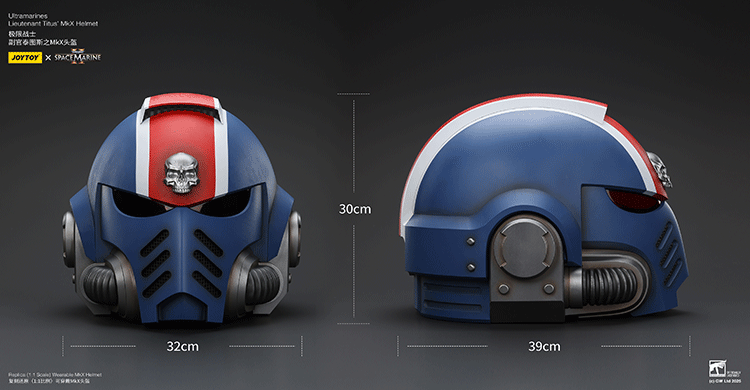 Ultramarines Lieutenant Titus' MkX Helmet