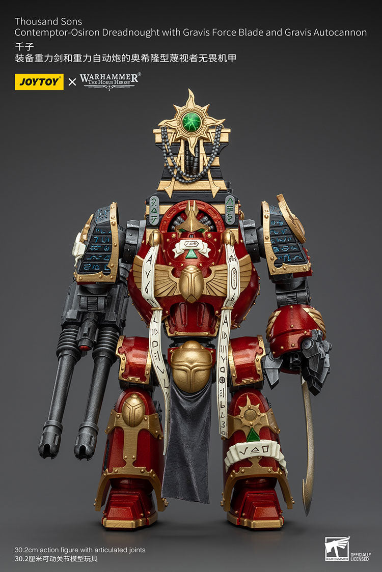 Thousand Sons Contemptor-Osiron Dreadnought with Gravis Force Blade and Gravis Autocannon