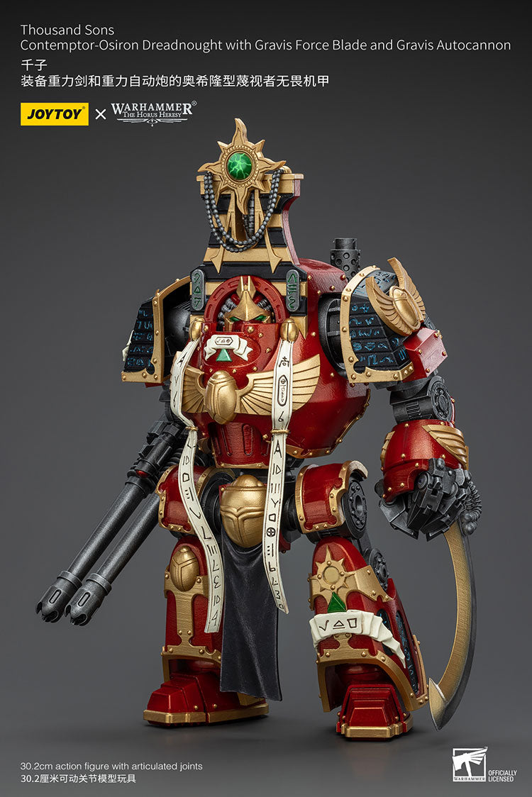Thousand Sons Contemptor-Osiron Dreadnought with Gravis Force Blade and Gravis Autocannon