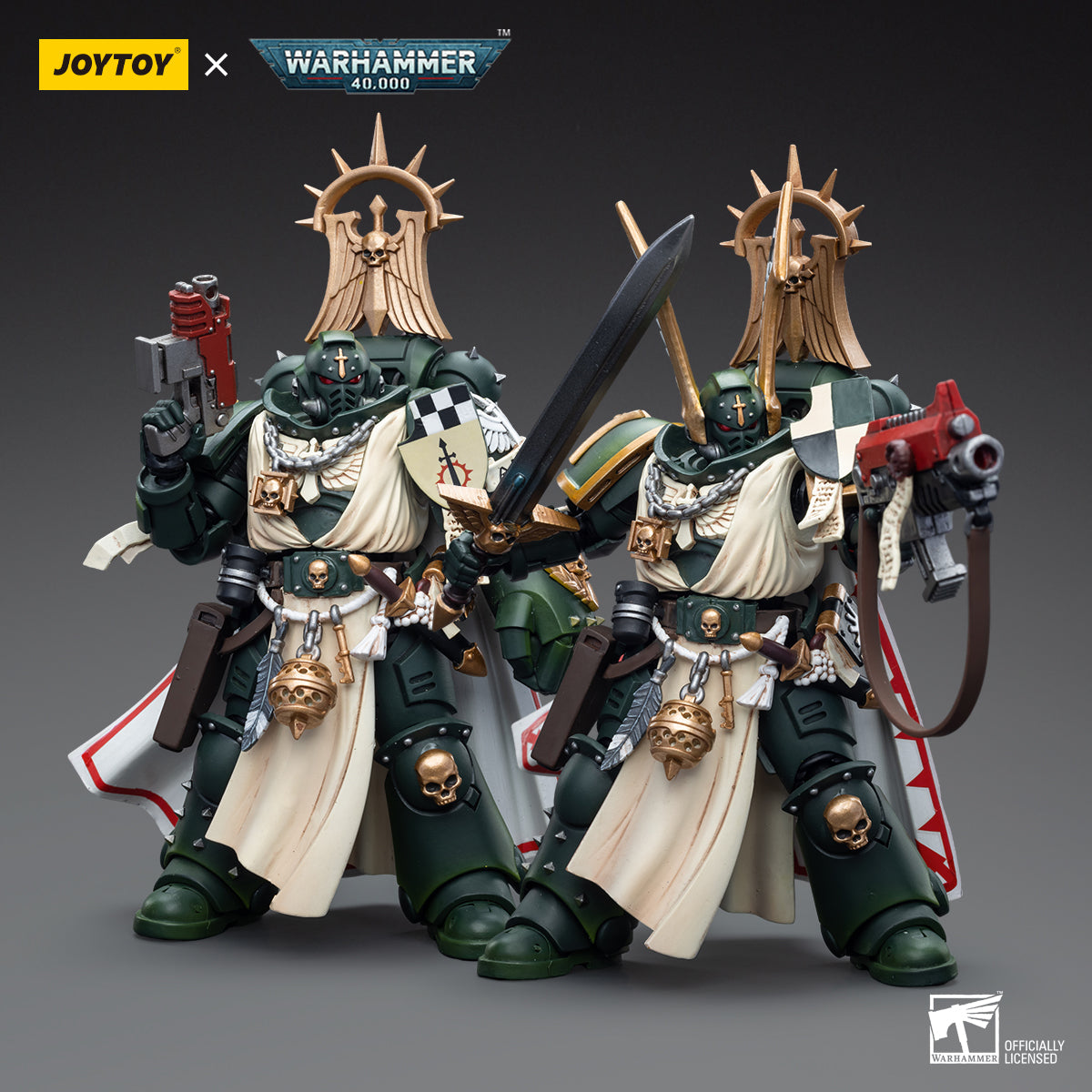 JOYTOY x WARHAMMER Dark Angels Master Lazarus&Master with Power Fist