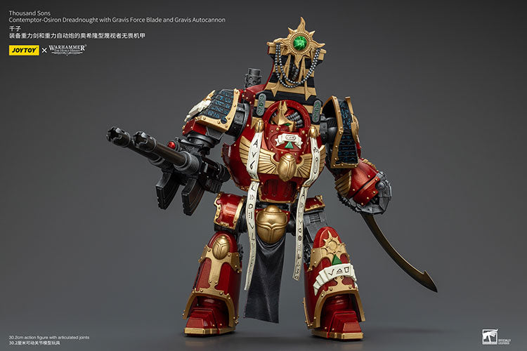 Thousand Sons Contemptor-Osiron Dreadnought with Gravis Force Blade and Gravis Autocannon