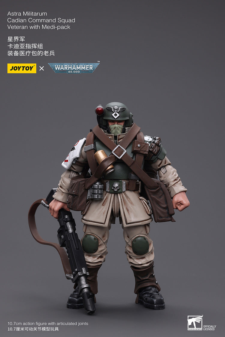 Astra Militarum Cadian Command Squad Veteran with Medi-pack