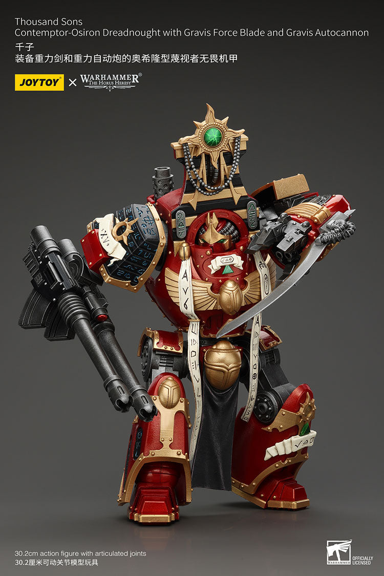 Thousand Sons Contemptor-Osiron Dreadnought with Gravis Force Blade and Gravis Autocannon