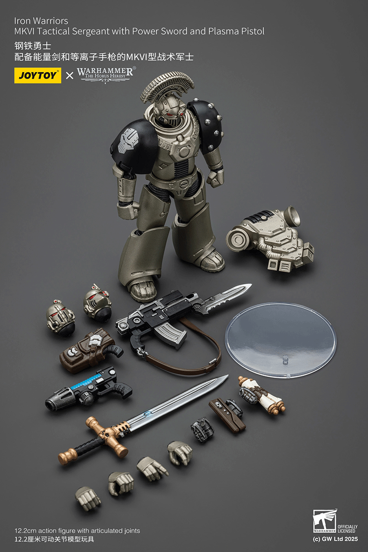 Iron Warriors MKVI Tactical Sergeant with Power Sword and Plasma Pistol
