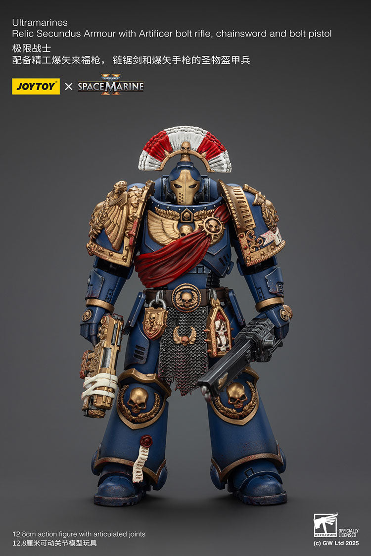 Ultramarines Relic Secundus Armour with Artificer Bolt Rifle,Chainsword and Bolt Pistol