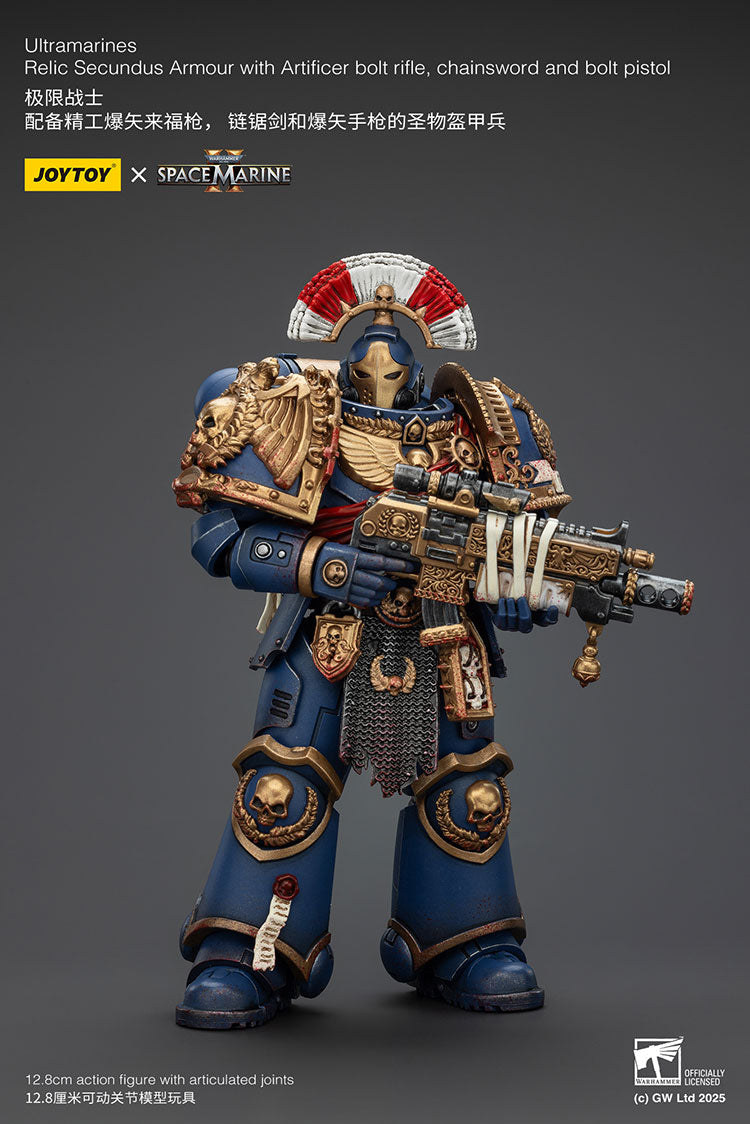 Ultramarines Relic Secundus Armour with Artificer Bolt Rifle,Chainsword and Bolt Pistol