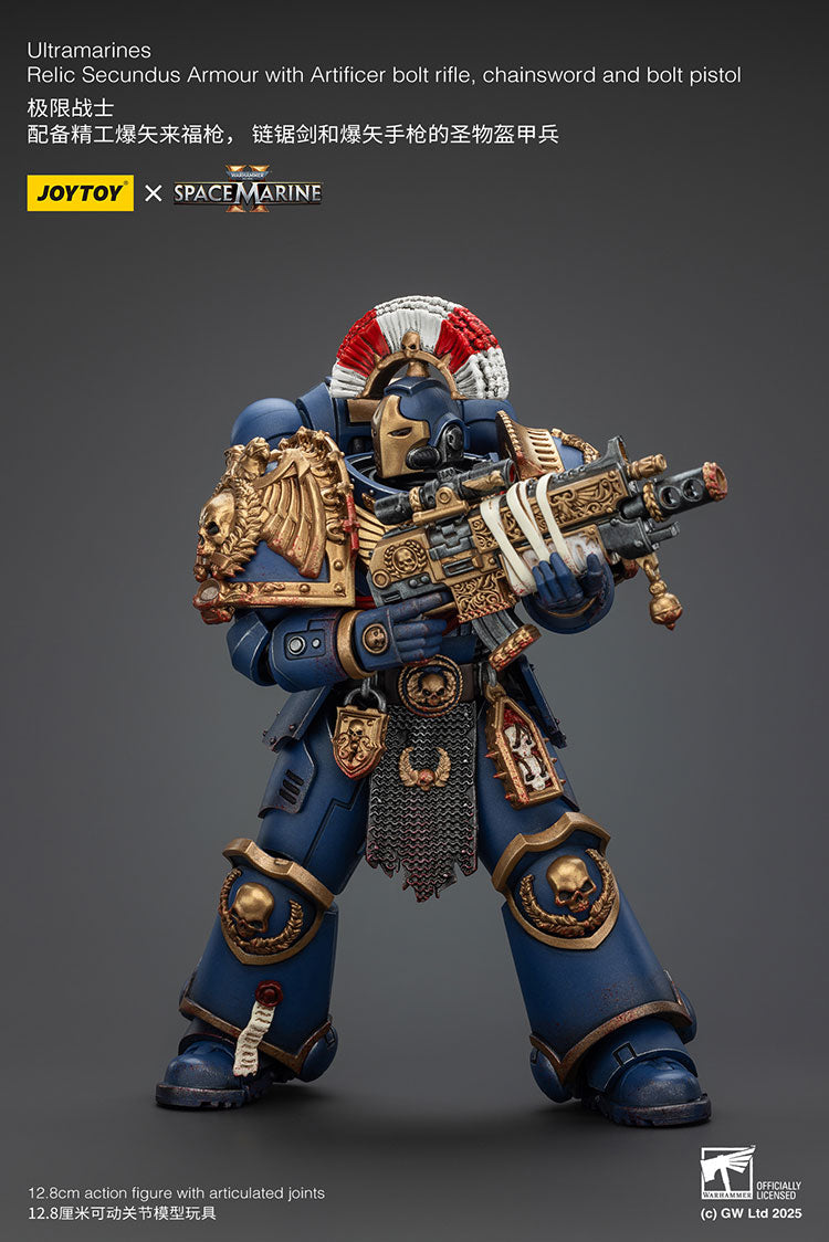 Ultramarines Relic Secundus Armour with Artificer Bolt Rifle,Chainsword and Bolt Pistol