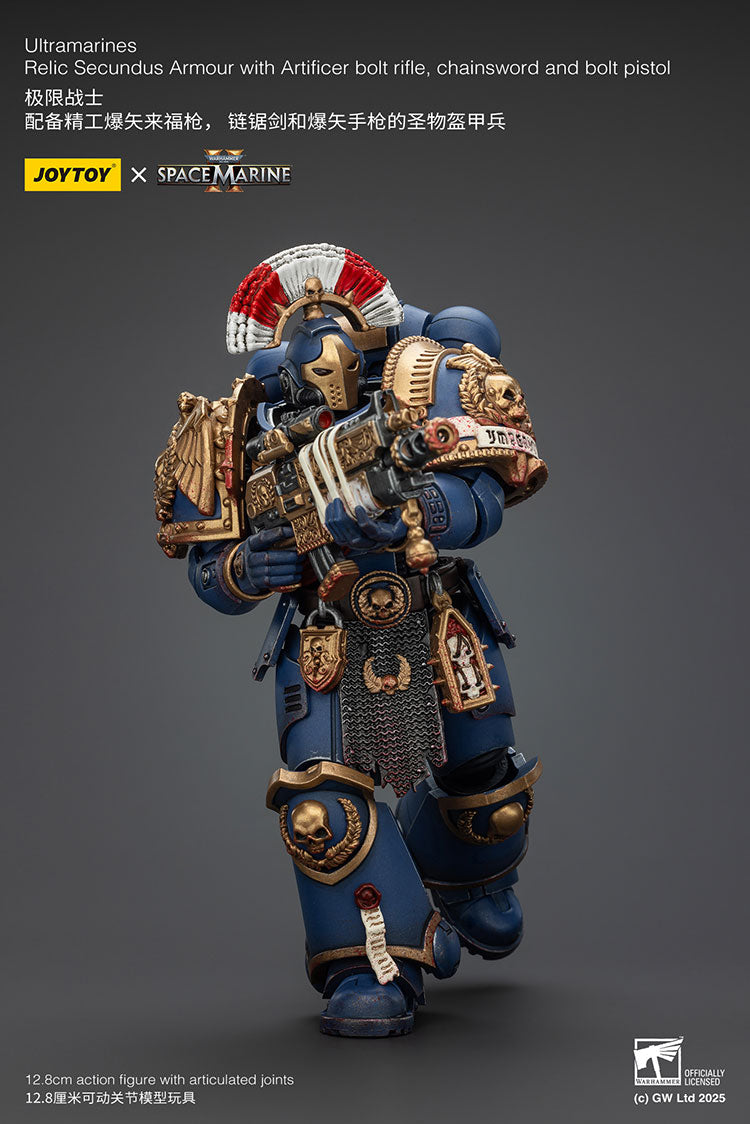 Ultramarines Relic Secundus Armour with Artificer Bolt Rifle,Chainsword and Bolt Pistol