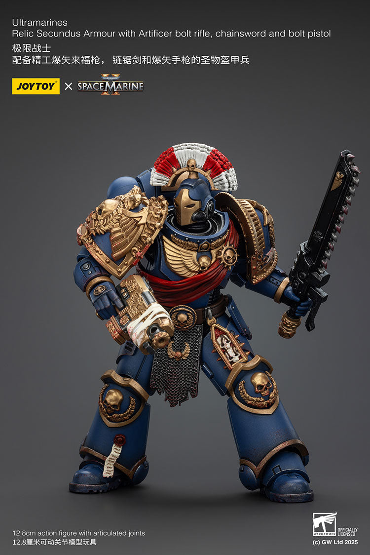 Ultramarines Relic Secundus Armour with Artificer Bolt Rifle,Chainsword and Bolt Pistol