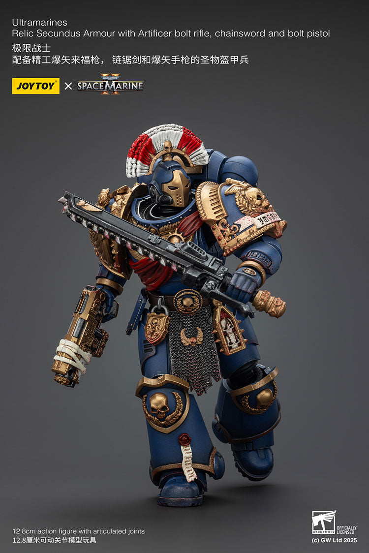 Ultramarines Relic Secundus Armour with Artificer Bolt Rifle,Chainsword and Bolt Pistol