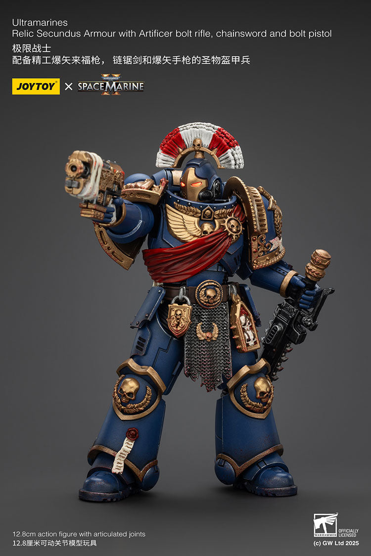 Ultramarines Relic Secundus Armour with Artificer Bolt Rifle,Chainsword and Bolt Pistol