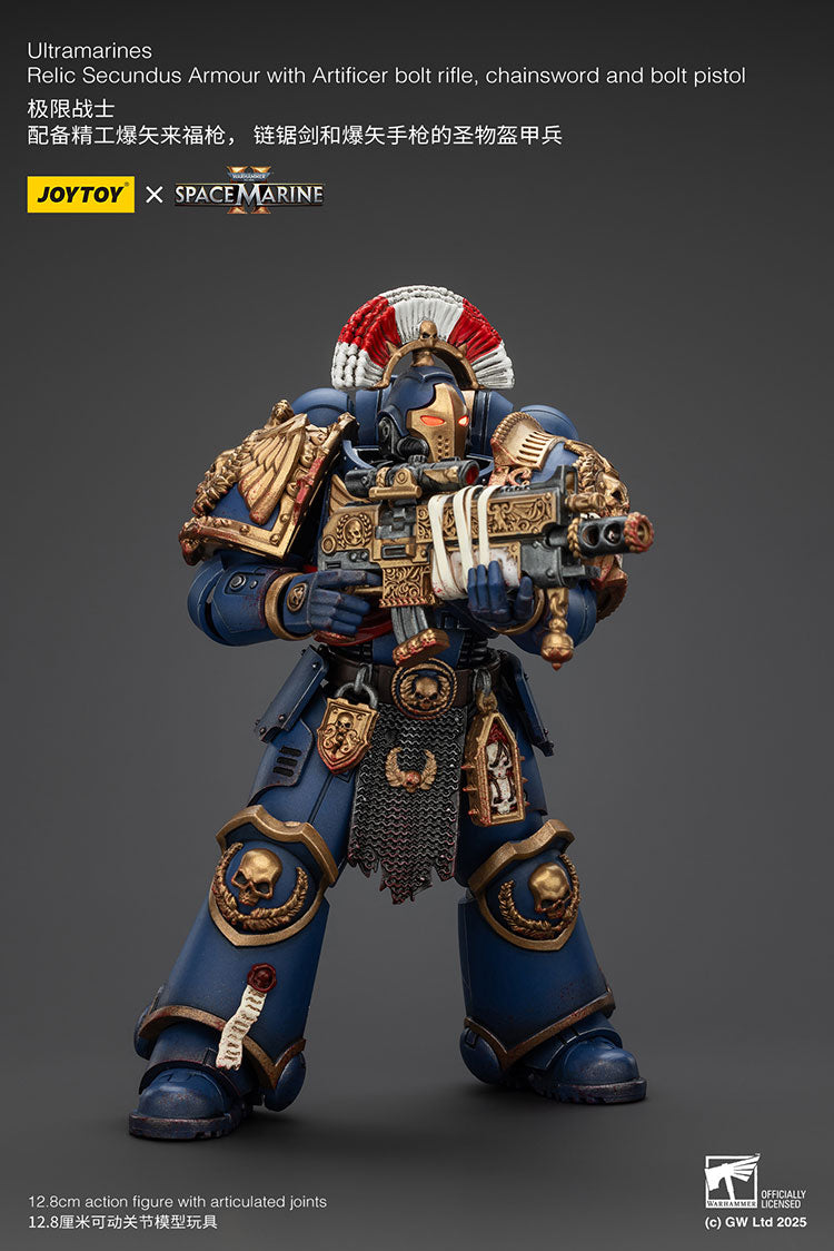 Ultramarines Relic Secundus Armour with Artificer Bolt Rifle,Chainsword and Bolt Pistol