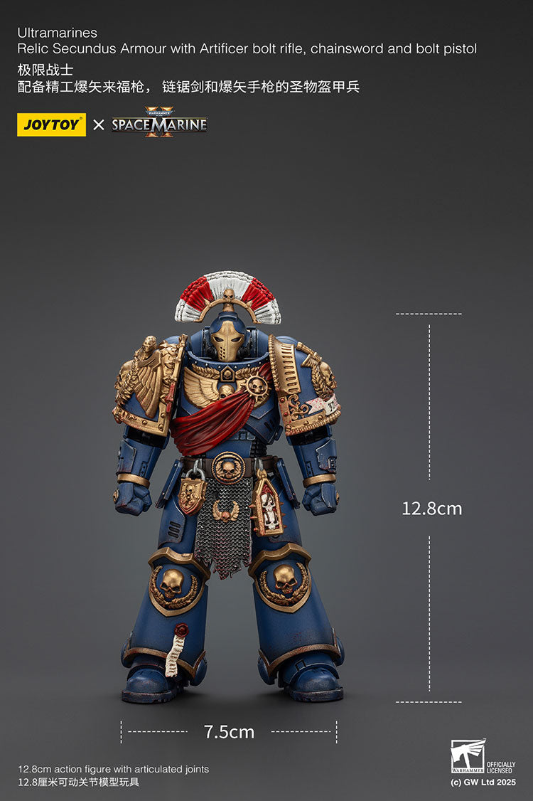 Ultramarines Relic Secundus Armour with Artificer Bolt Rifle,Chainsword and Bolt Pistol