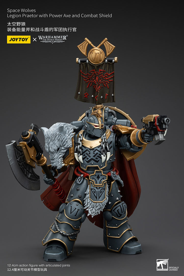 Space Wolves Legion Praetor with Power Axe and Combat Shield
