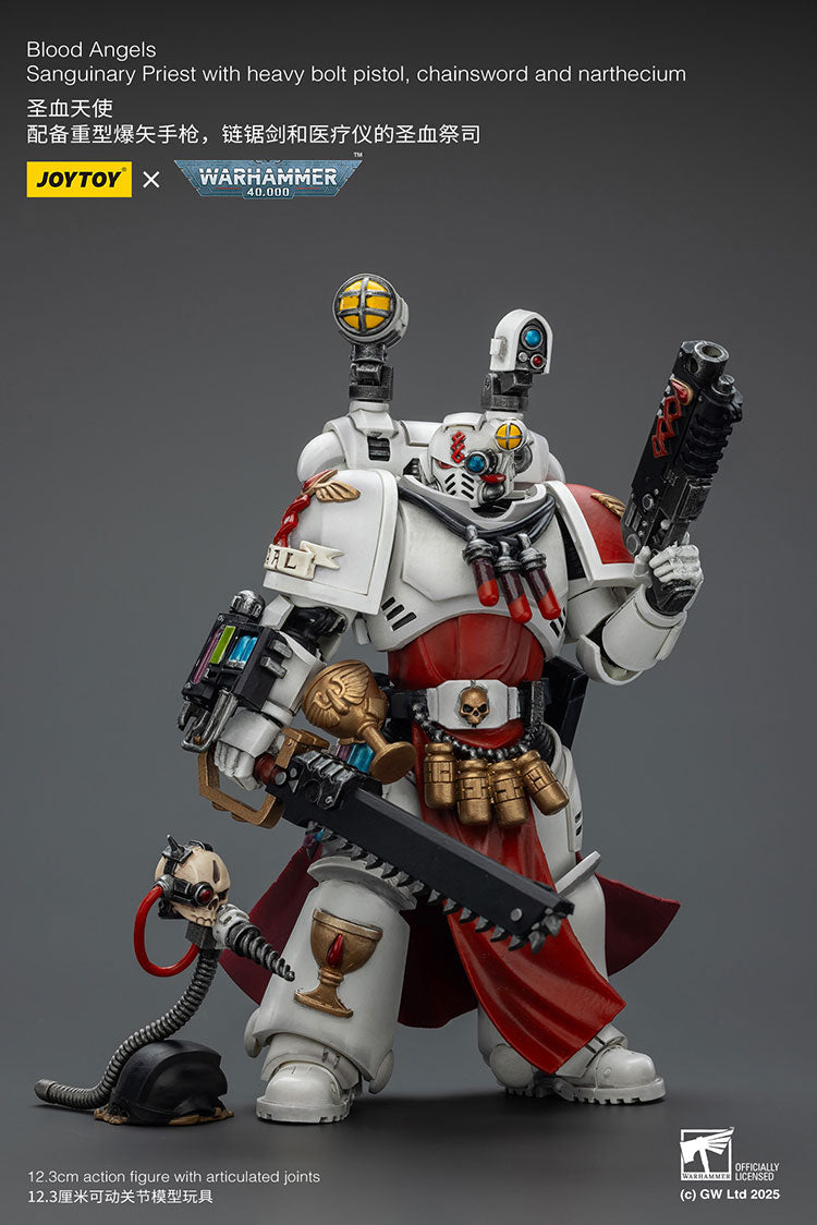Blood Angels Sanguinary Priest with heavy bolt pistol, chainsword and narthecium