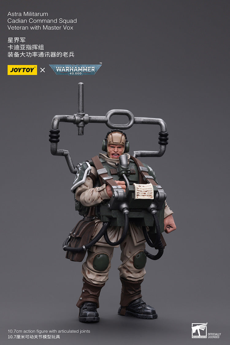 Astra Militarum Cadian Command Squad Veteran with Master Vox