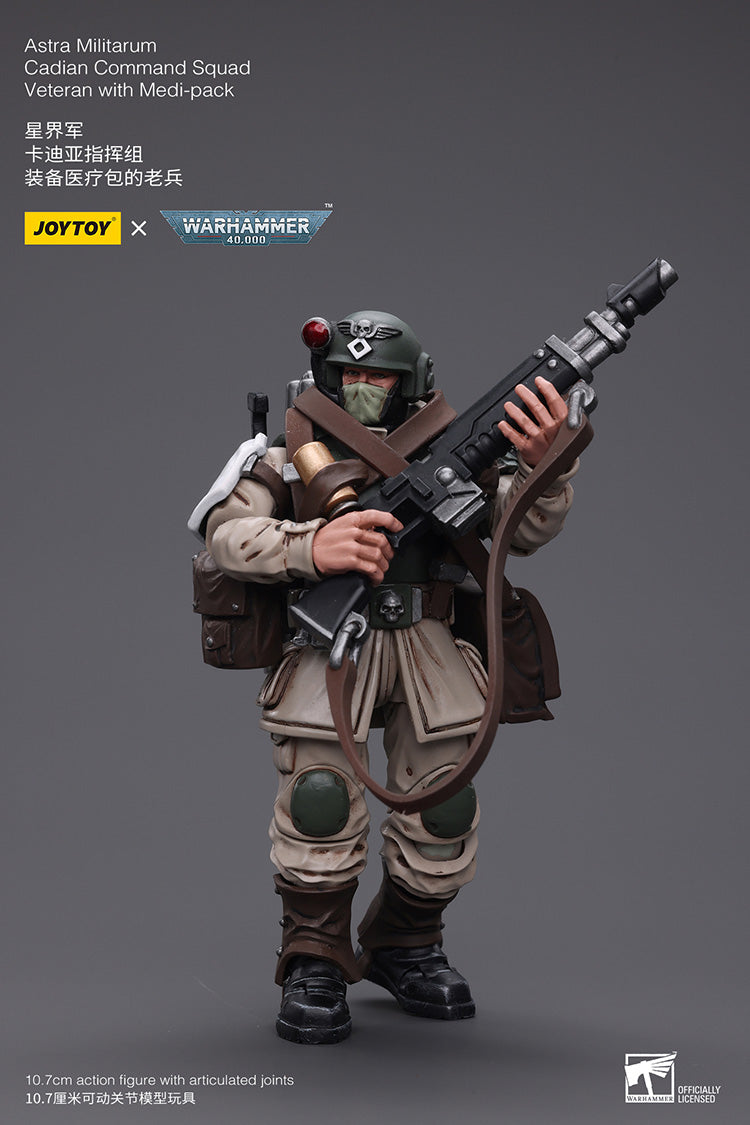 Astra Militarum Cadian Command Squad Veteran with Medi-pack