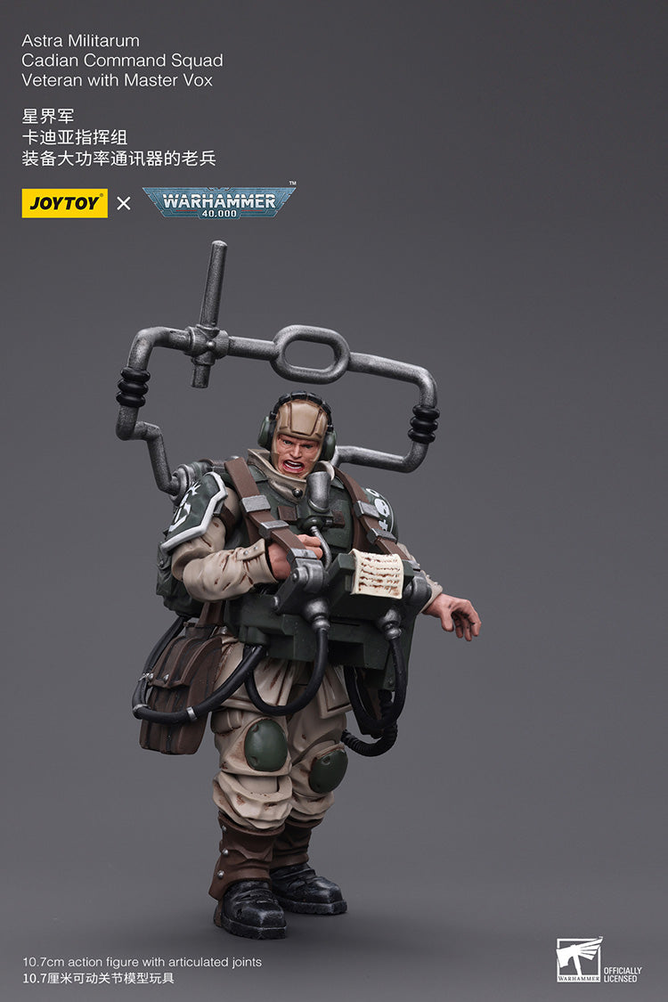 Astra Militarum Cadian Command Squad Veteran with Master Vox