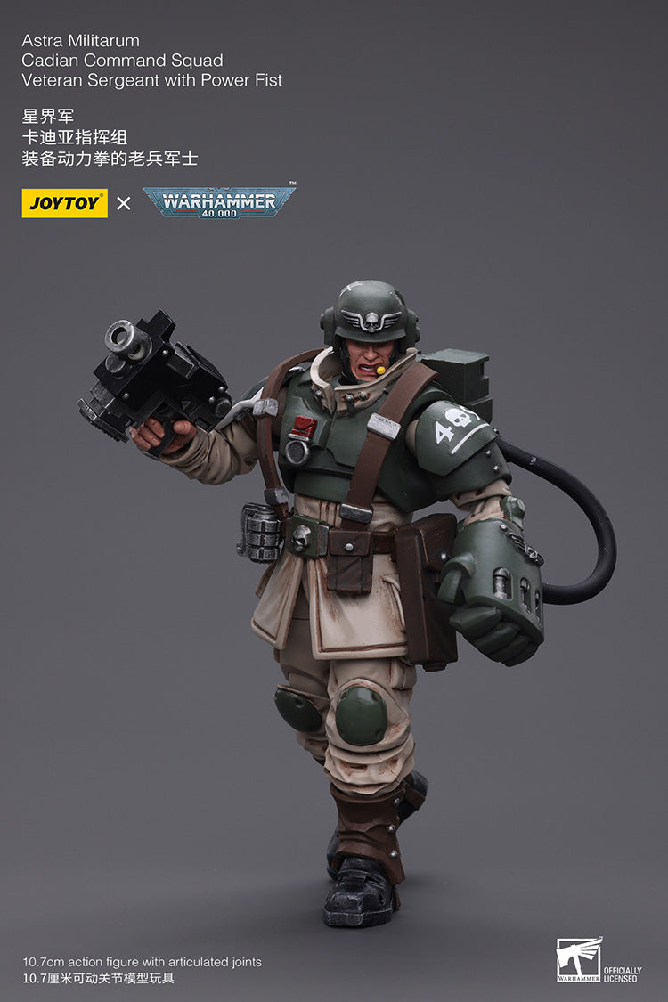 Astra Militarum Cadian Command Squad Veteran with Power Fist
