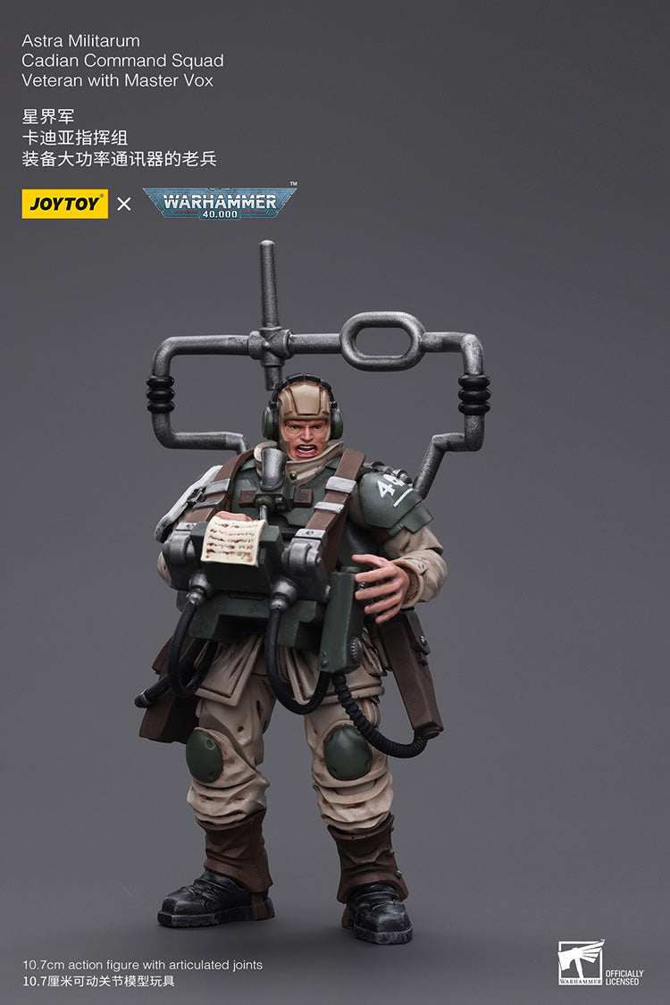Astra Militarum Cadian Command Squad Veteran with Master Vox
