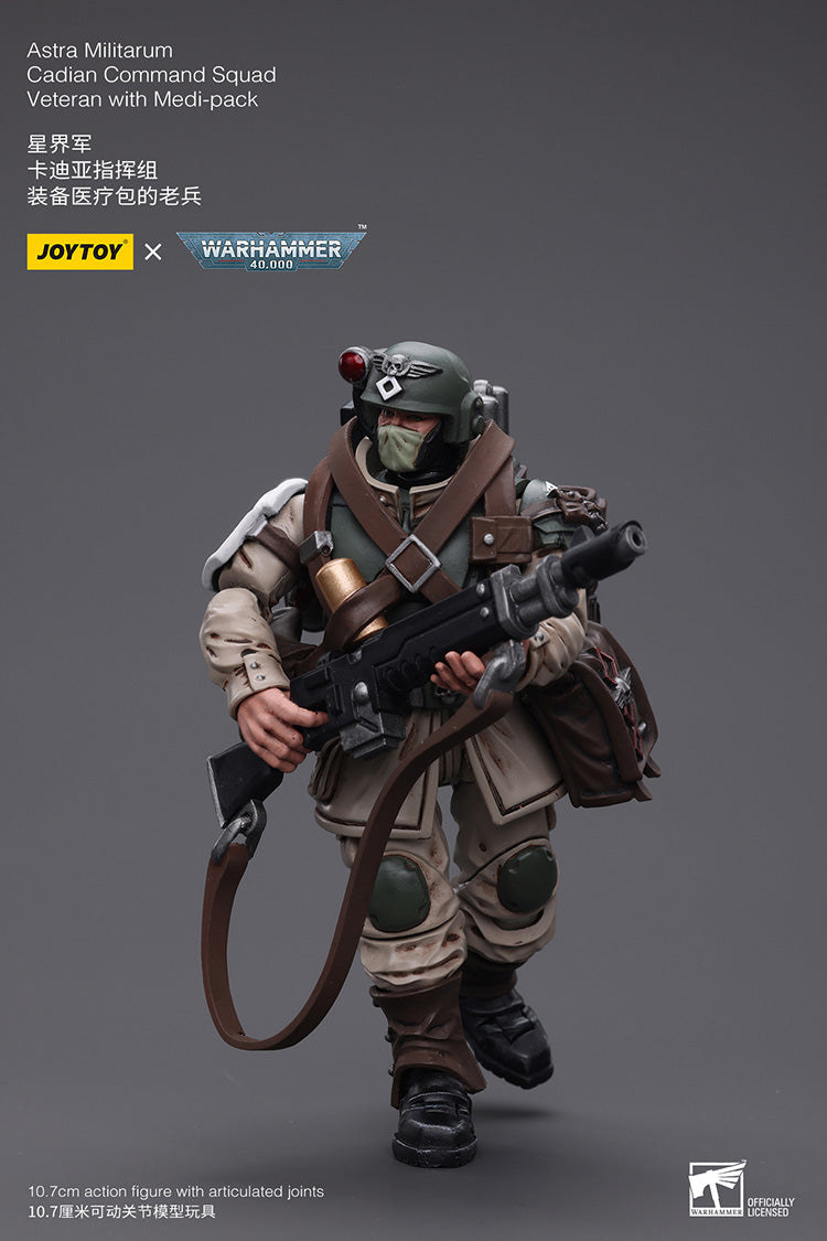 Astra Militarum Cadian Command Squad Veteran with Medi-pack