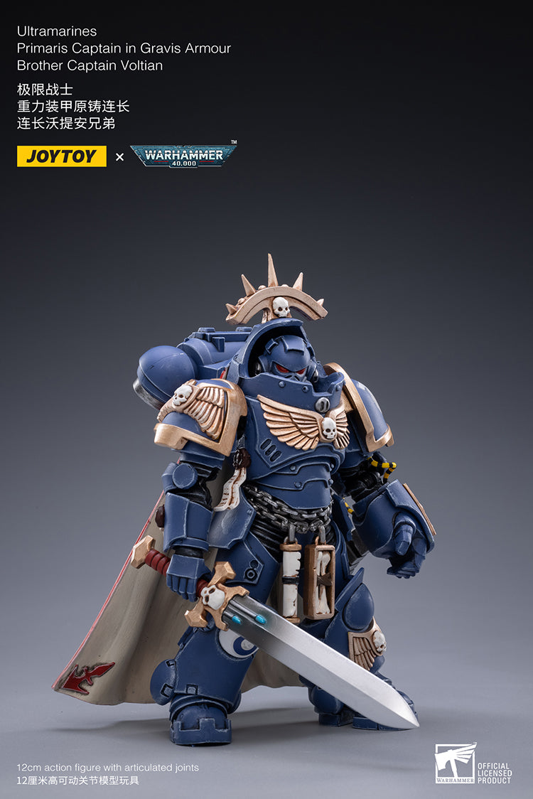 Ultramarines Primaris Captain in Gravis Armour Brother Captain Voltian
